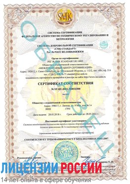 Образец сертификата соответствия Дубна Сертификат OHSAS 18001