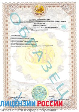 Образец сертификата соответствия (приложение) Дубна Сертификат ISO 14001